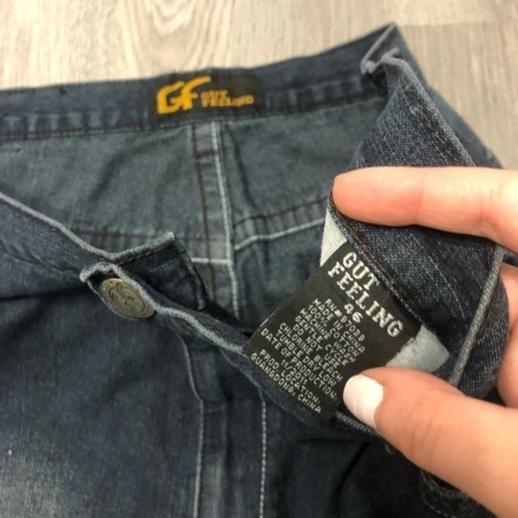 Gut Fueling Distressed Jean Shorts‎ Blue 46 - Picture 4 of 7